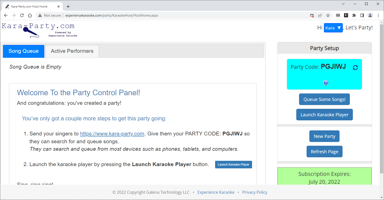 Host Homepage